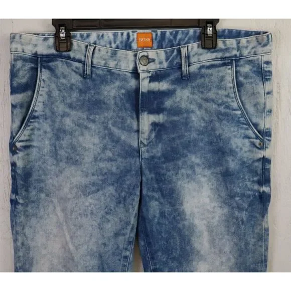 Mens Hugo Boss Orange Jeans Size‎ 36x36 Blue Acid Wash Range 63 Slim Fit Pants - Picture 3 of 10